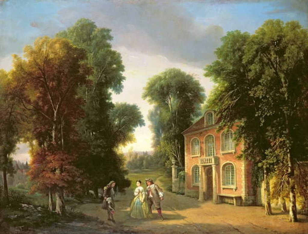 Detail of A Scene from 'Georges Dandin' by Moliere 1852 by Adolphe Mirecourt