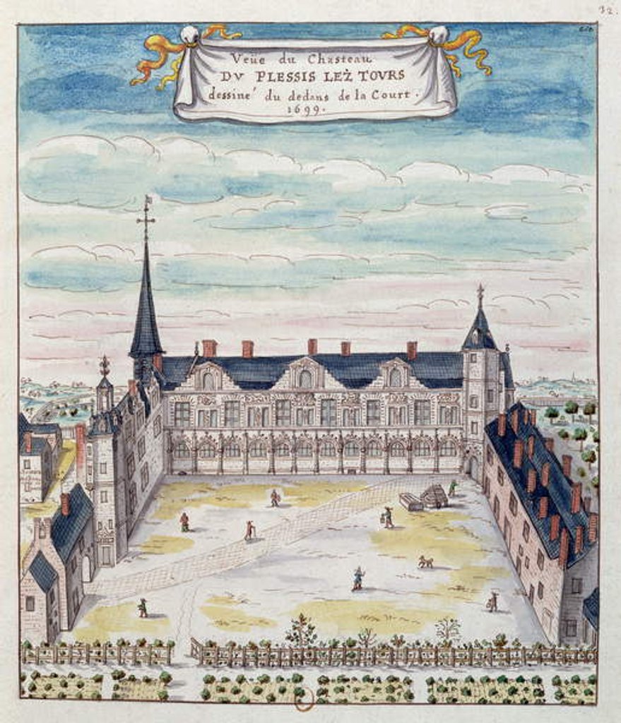 Detail of View of the Chateau de Plessis-les-Tours in the Tourraine, 1699 by French School