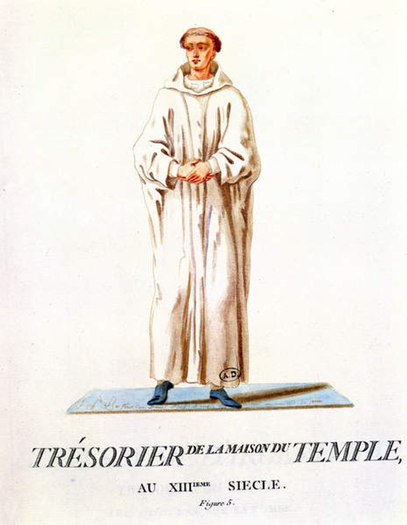 Detail of Portrait of the Treasurer of the House of the Temple, 1786 by French School