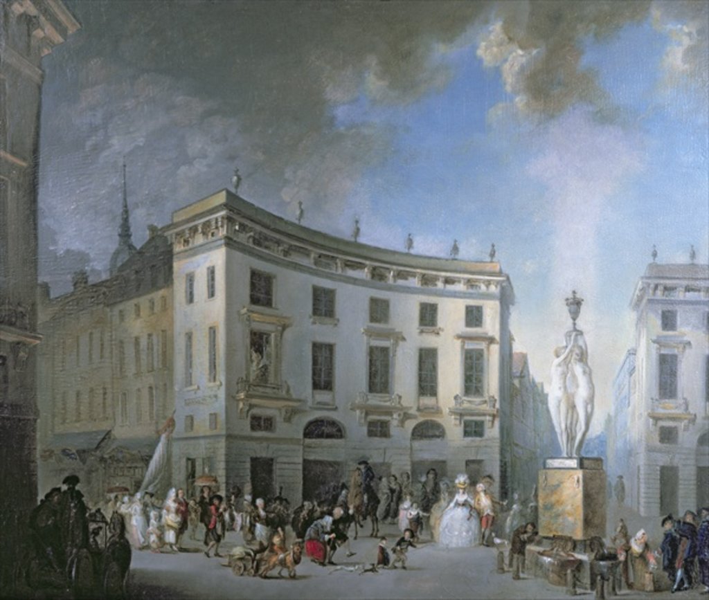 Detail of A Wedding Procession in Amiens by Gabriel de Saint-Aubin