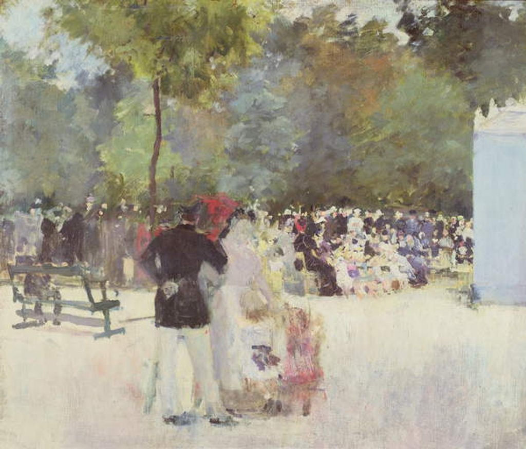 Detail of The Theatre de Guignol in the Jardin des Tuileries, 1883 by Emile Antoine Guillier