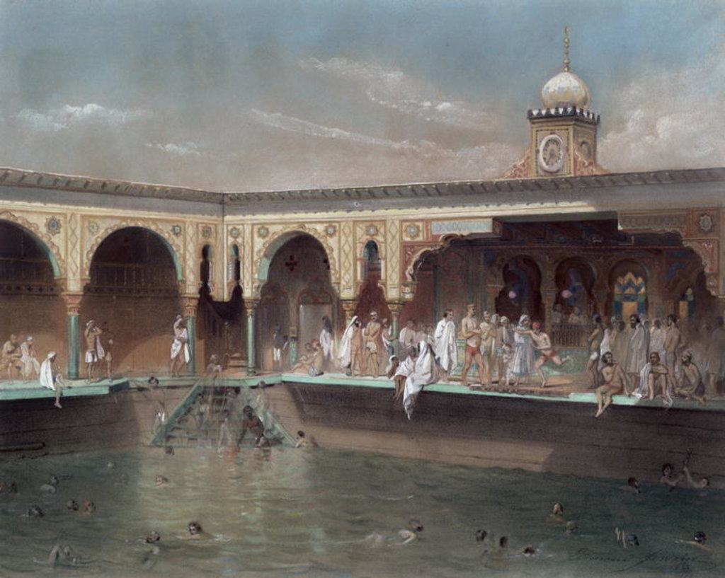 Detail of The Deligny Baths, Paris, 1842 by French School