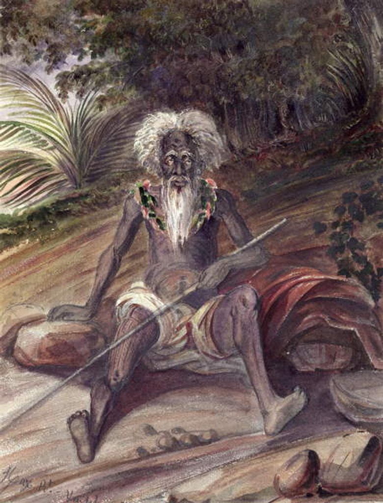 Detail of Old man from the Marquesas Islands, c.1842 by Maximilien Radiguet