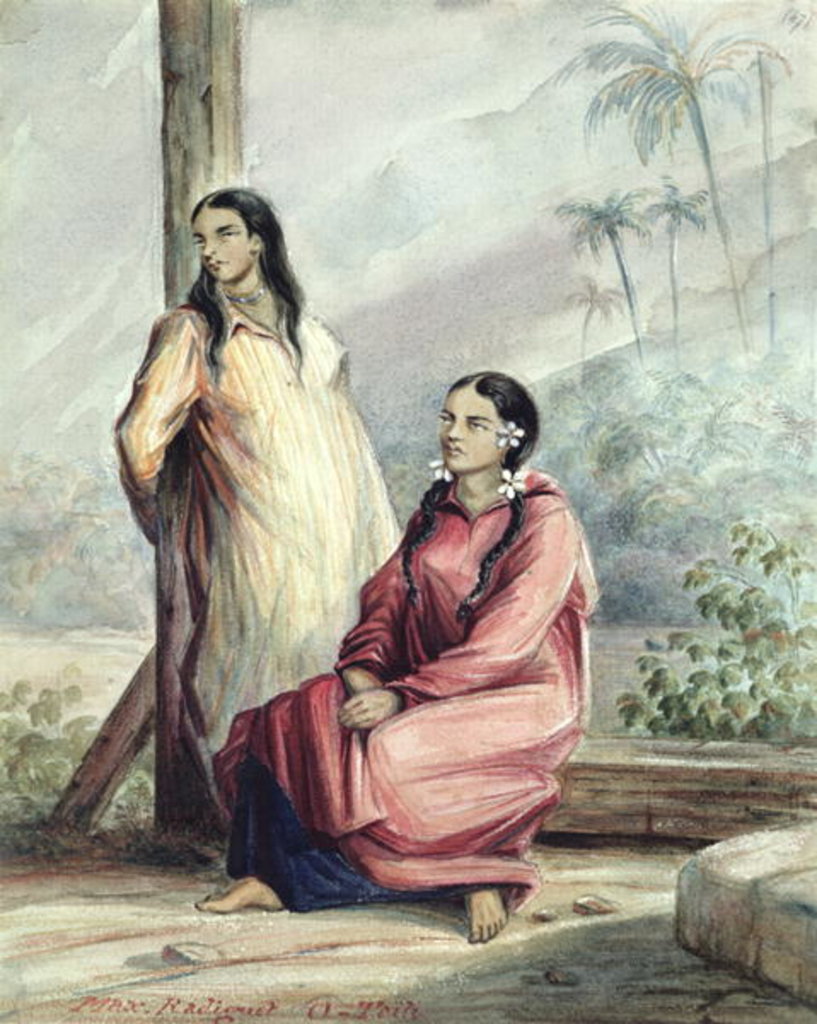 Detail of Two Tahitian Women, c.1841-48 by Maximilien Radiguet