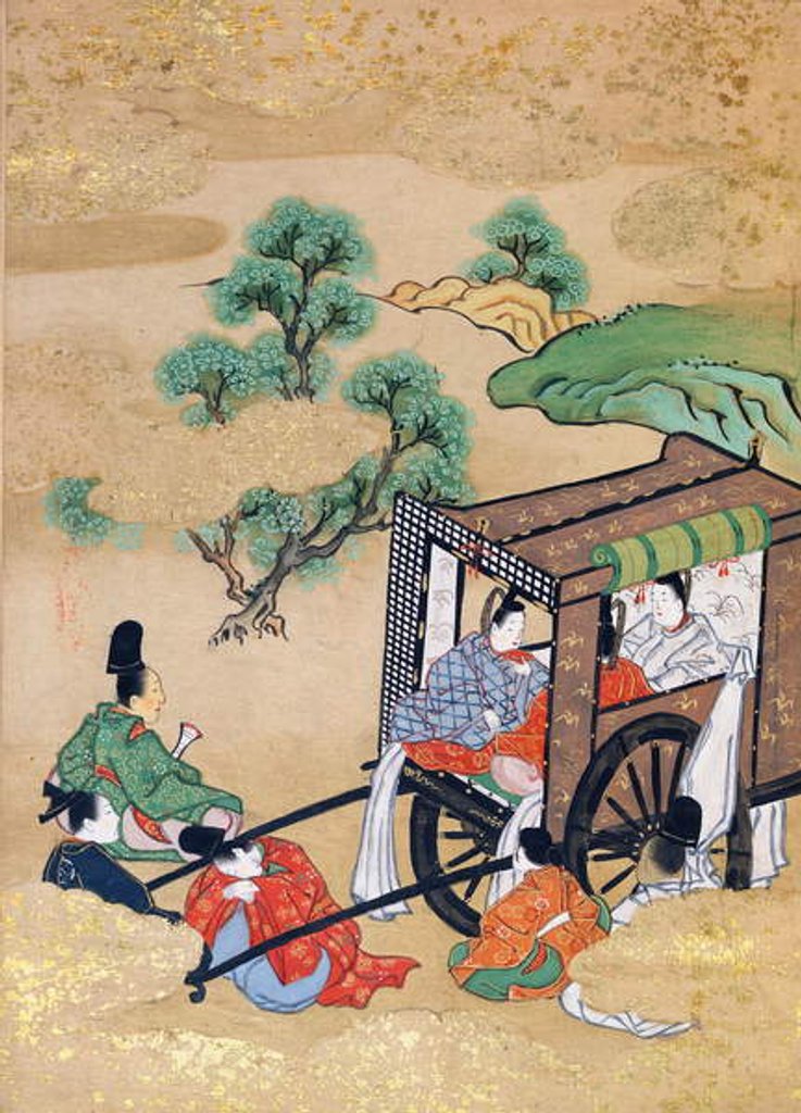 Detail of The Monk Shogaku's Servants Resting by Japanese School