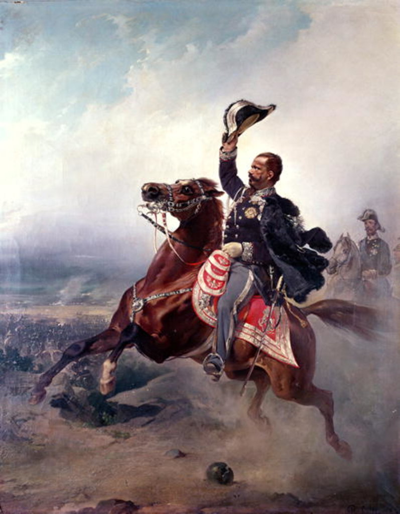 Detail of Portrait of Victor Emmanuel II King of Sardinia and Italy by P. Litta