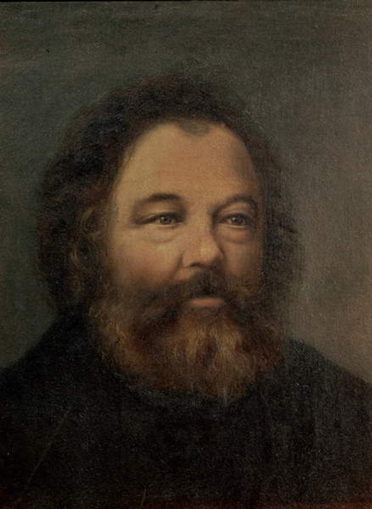 Detail of Portrait of Mikhail Aleksandrovitch Bakunin c.1865 by Swiss School