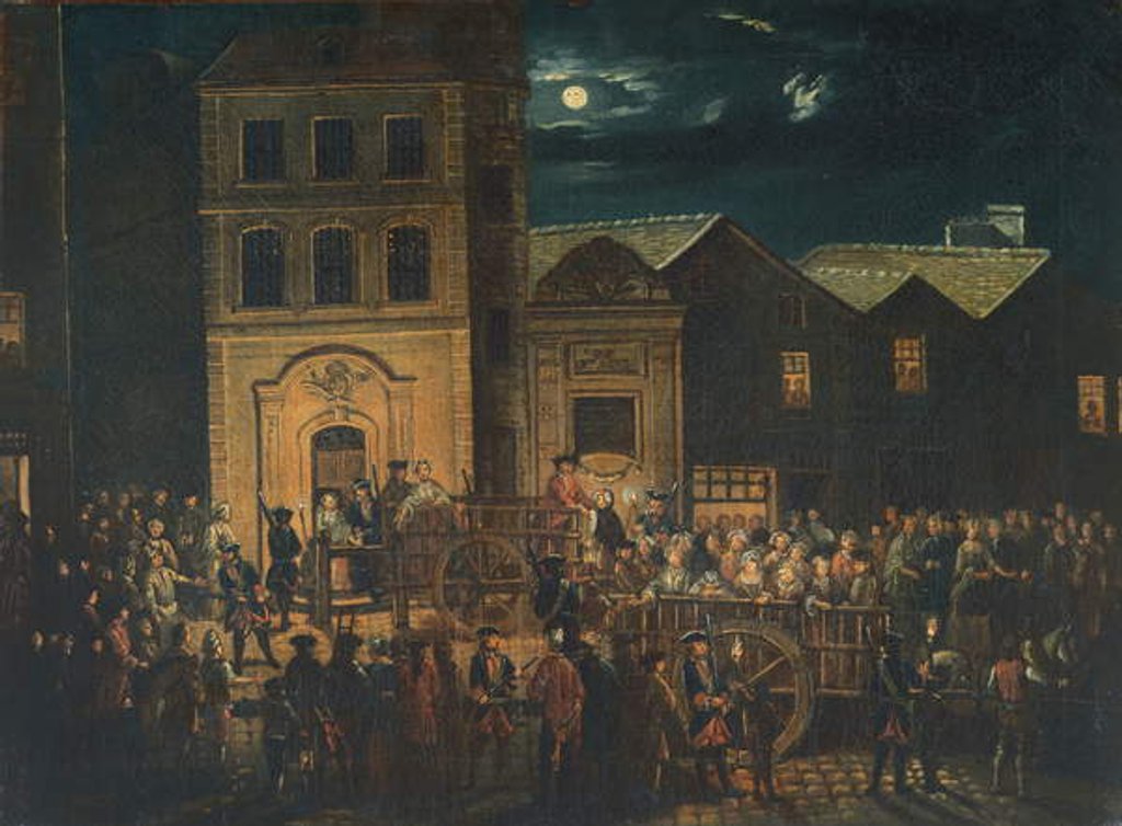 Detail of Transport of Prostitutes from the St. Martin Prison to the Salpetriere Hospital by French School