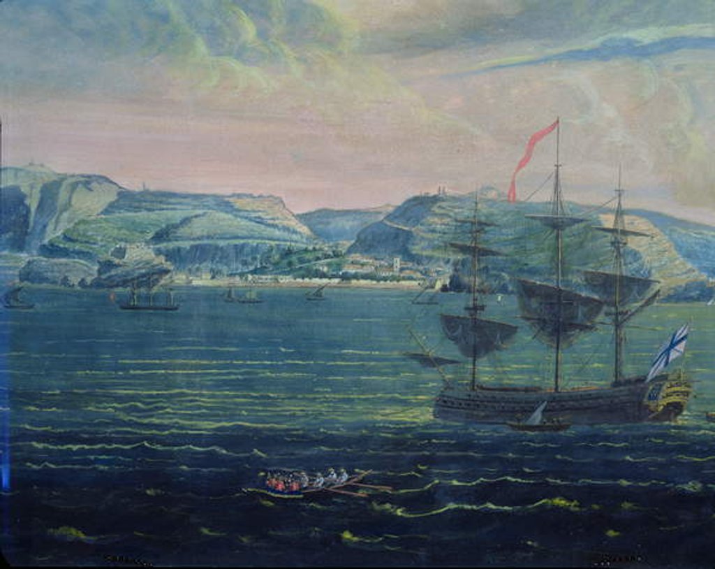 Detail of View of the island of St. Helena, c.1820 by French School