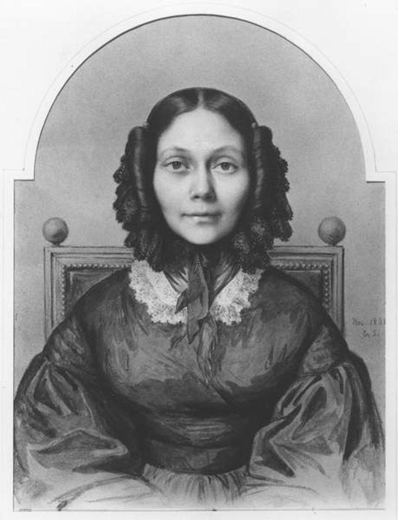 Detail of Portrait of the Comtesse de Segur, November 1841 by Gaston Segur