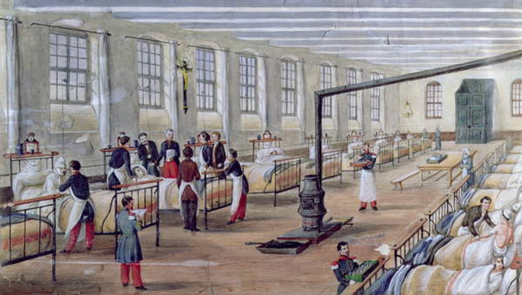 Detail of Military Hospital of Val-de-Grace in Paris, 1854 by Louis Amable Crapelet