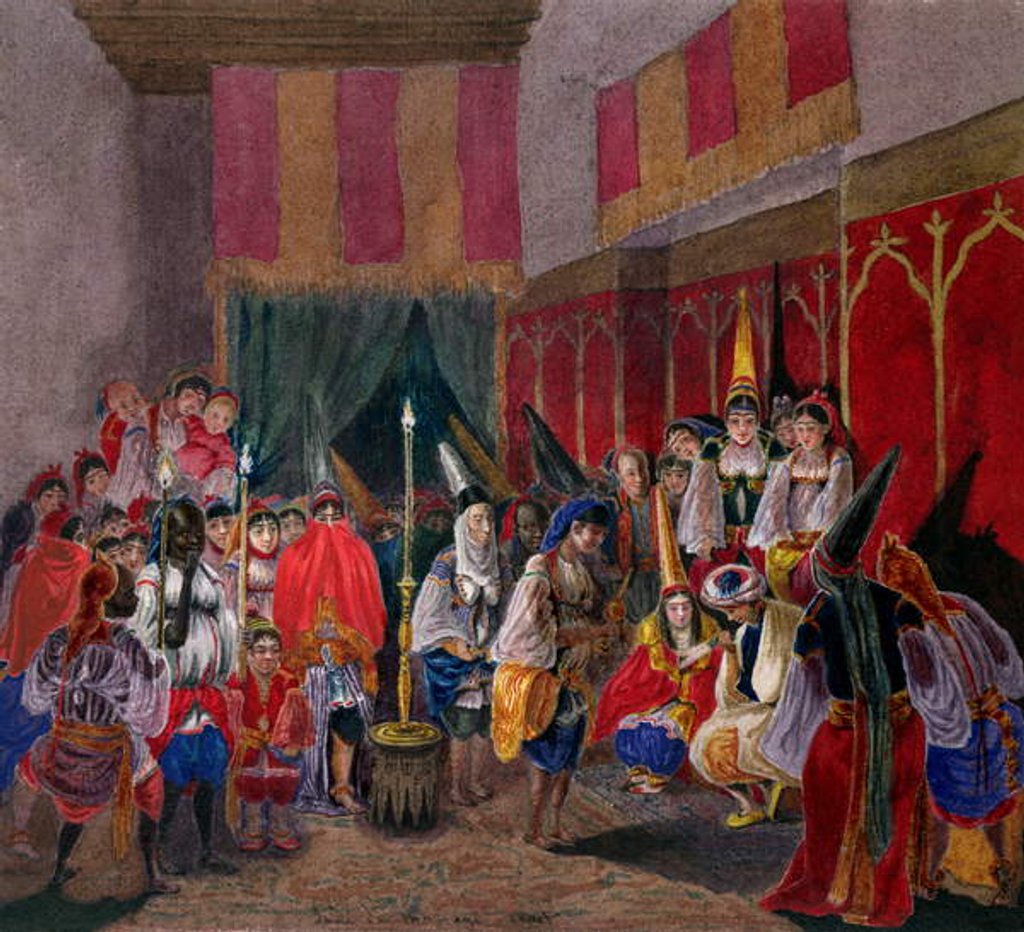 Detail of Moorish Wedding in Algeria, c.1840-45 by French School
