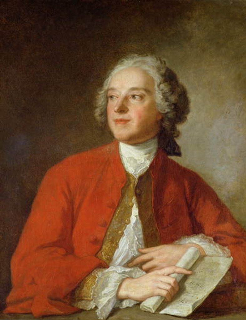 Detail of Portrait of Pierre-Augustin Caron de Beaumarchais, 1755 by Jean-Marc Nattier