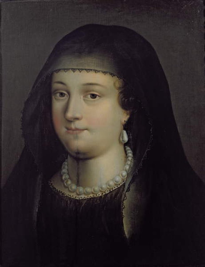 Detail of Portrait of a girl, presumed to be Mary Queen of Scots by French School