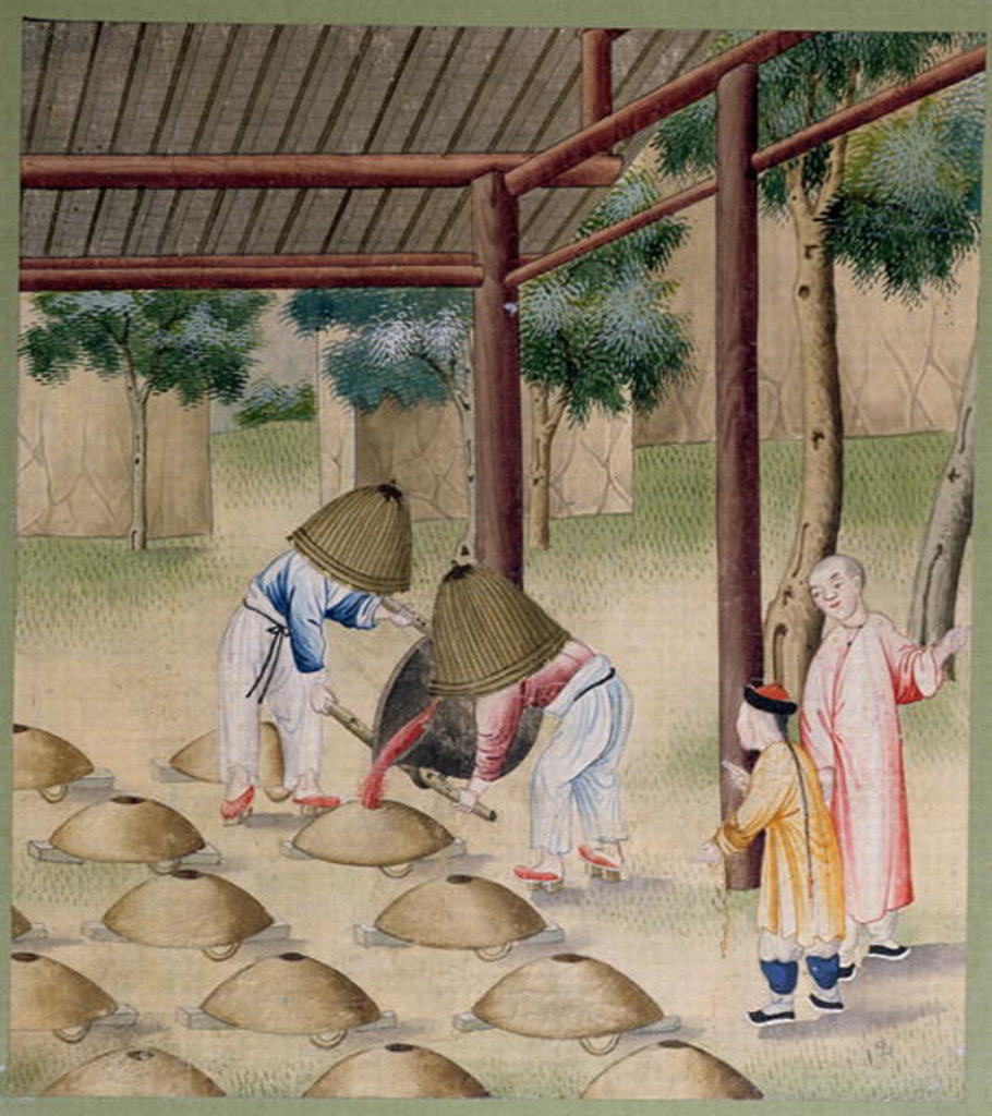 Detail of Working in a Traditional Forge by School Chinese