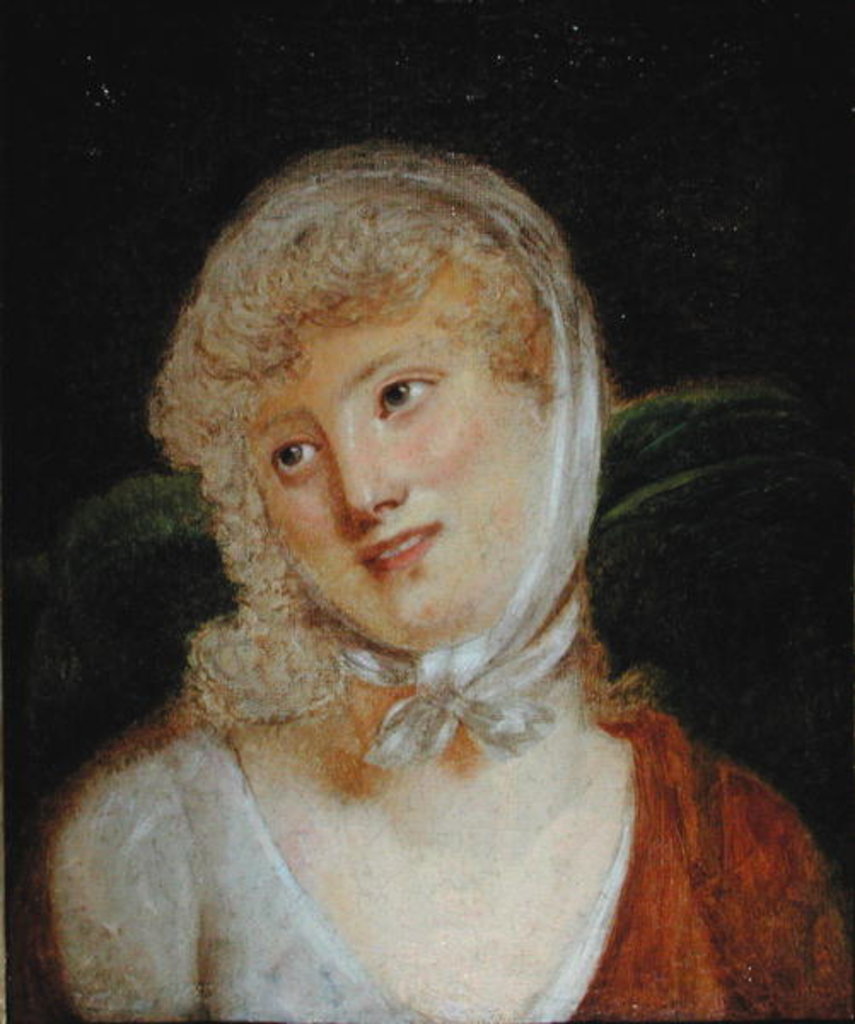 Detail of Portrait of Marie Laczinska Countess Walewska by Robert Lefevre