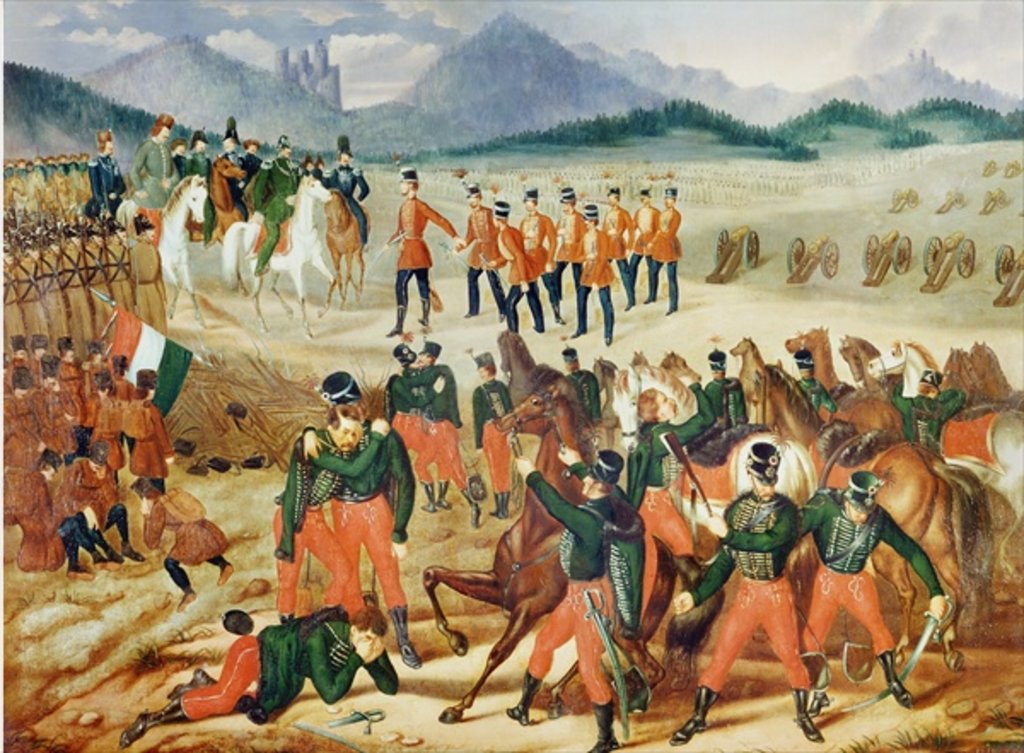 Detail of The Defeat of the Hungarian Rebels at Vilgos on 13th August 1849, 1850 by Olajfestmenye Klinovszki
