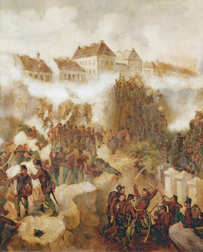 Detail of The Recapture of the Buda Fortress by the Hungarian Insurgents on 21st May 1849 by C. Wemik