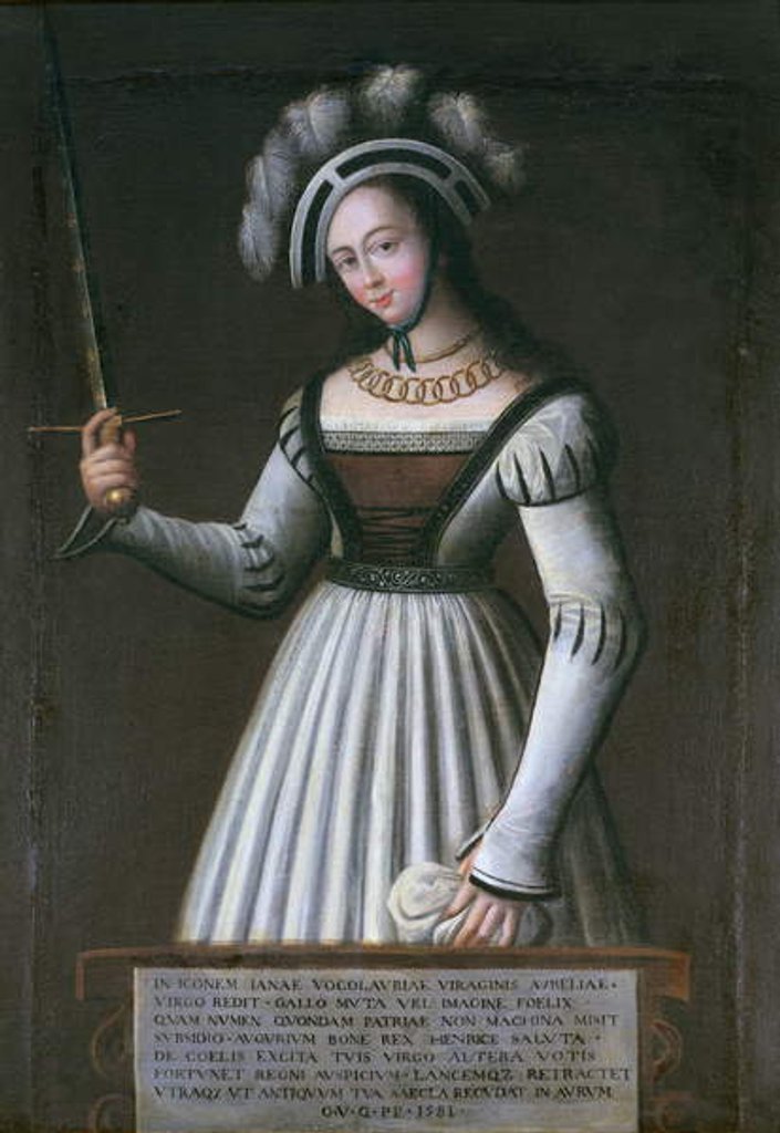 Detail of Portrait of Joan of Arc, 16th century by French School