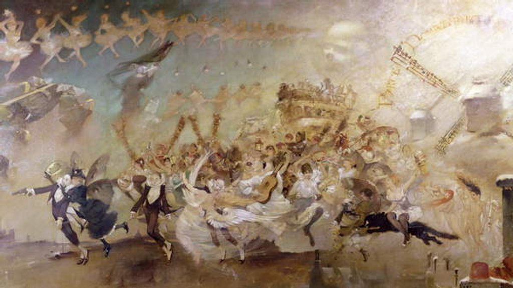 Detail of Parce Domine...decoration for the cabaret 'Le Chat Noir' by Adolphe Leon Willette