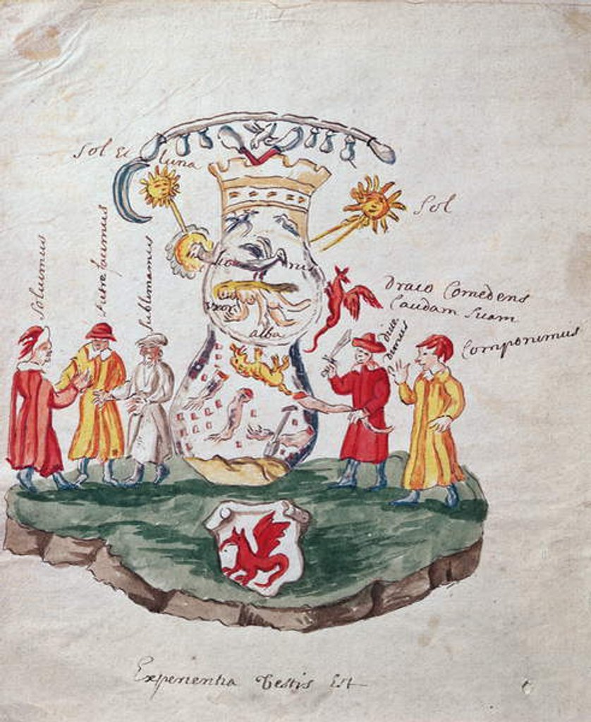 Detail of The Operations of Alchemy by French School