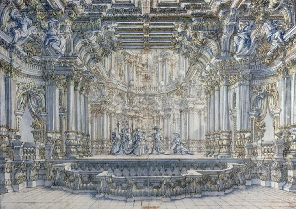 Detail of Theatre Stage Set by Giuseppe Bibiena