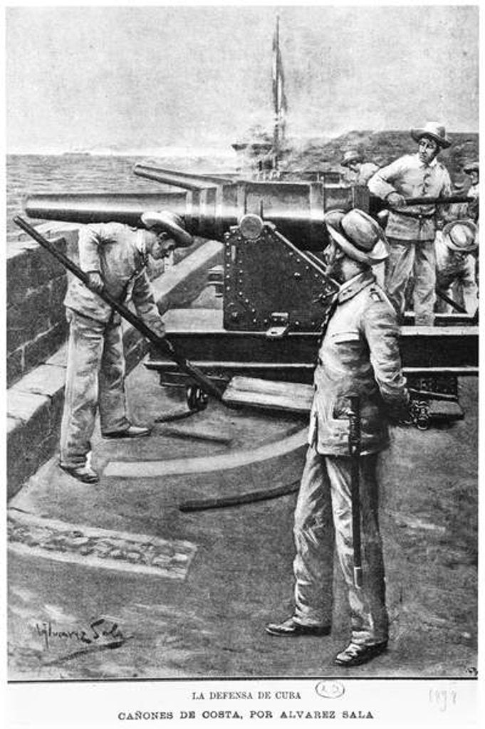 Detail of Defence of Cuba, 1898 by Alvarez Sala