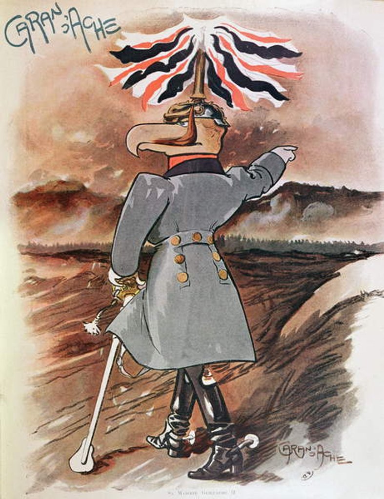 Detail of Kaiser Wilhelm II c.1902 by Emmanuel Poire Caran D'Ache