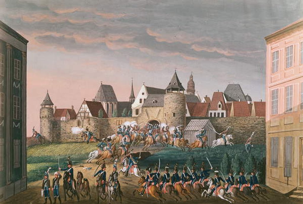 Detail of Rush of Imperial troops at Hoscht, 28th August 1800 by French School