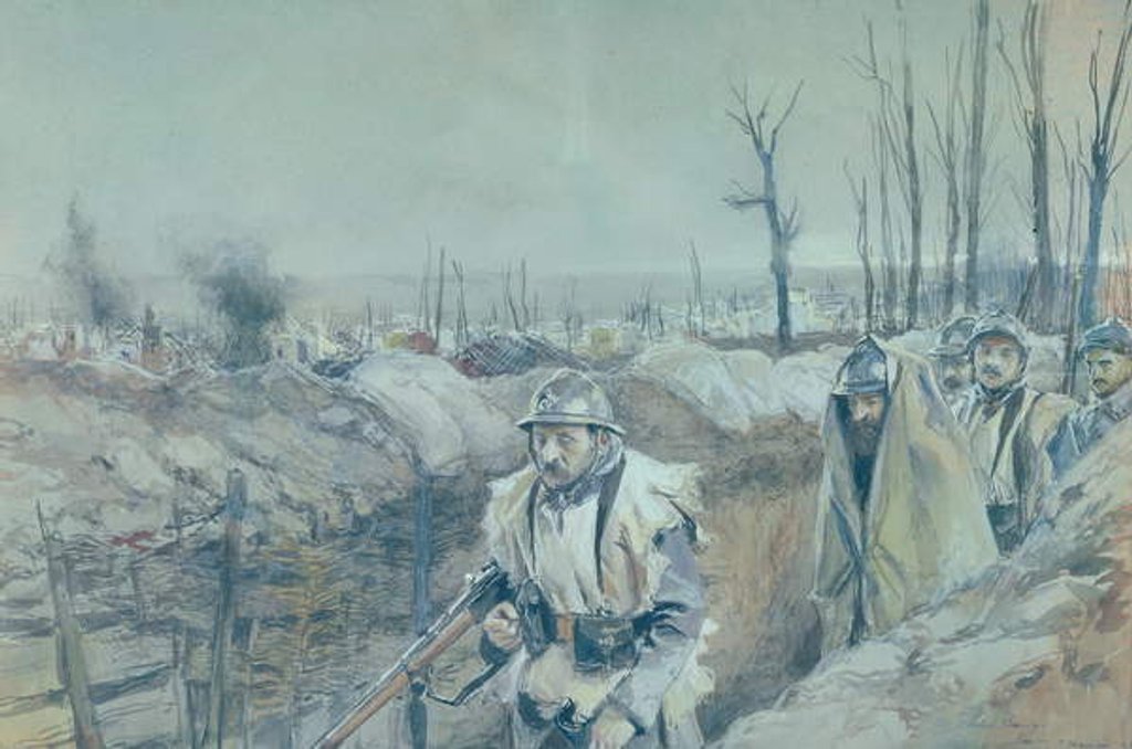 Detail of A Trench in Artois, 1915-16 by Francois Flameng
