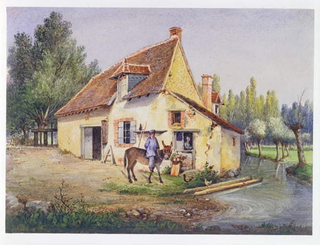 Detail of Farm in the Epernay region, c.1850 by French School