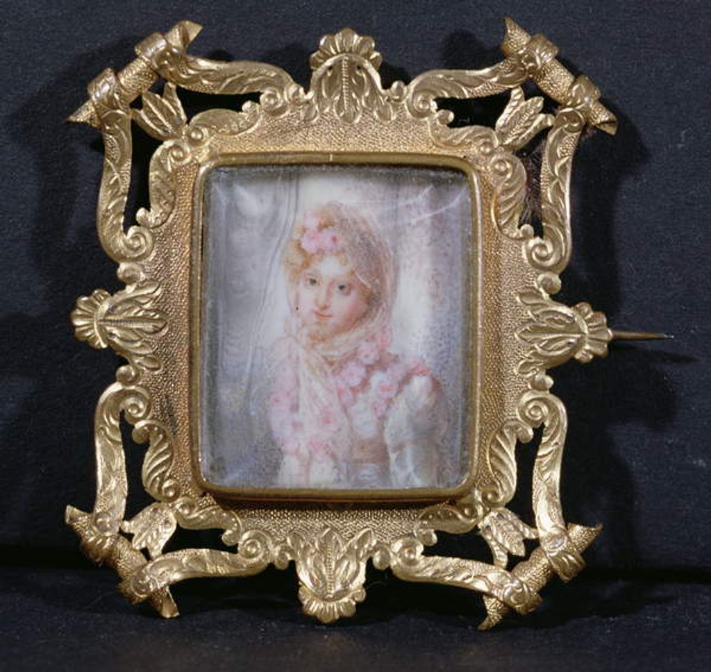 Detail of Portrait of Marie Laczinska Countess Walewska by French School