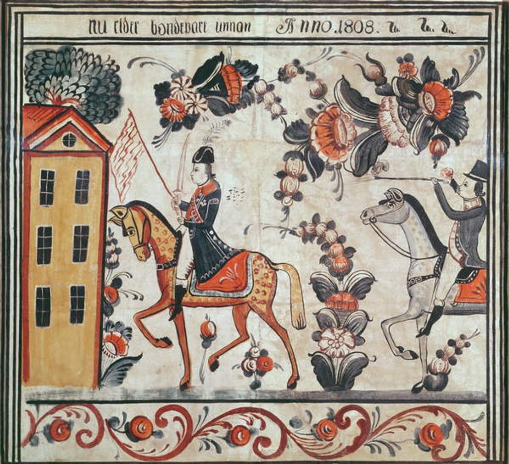 Detail of The flight of Napoleon, 1808 by Swedish School