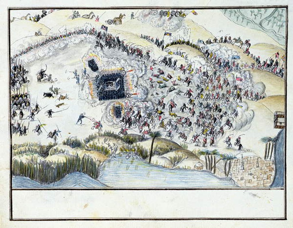 Detail of Ms.1688, Desert Battle during Bonaparte's Egyptian Campaign, 1798 by French School