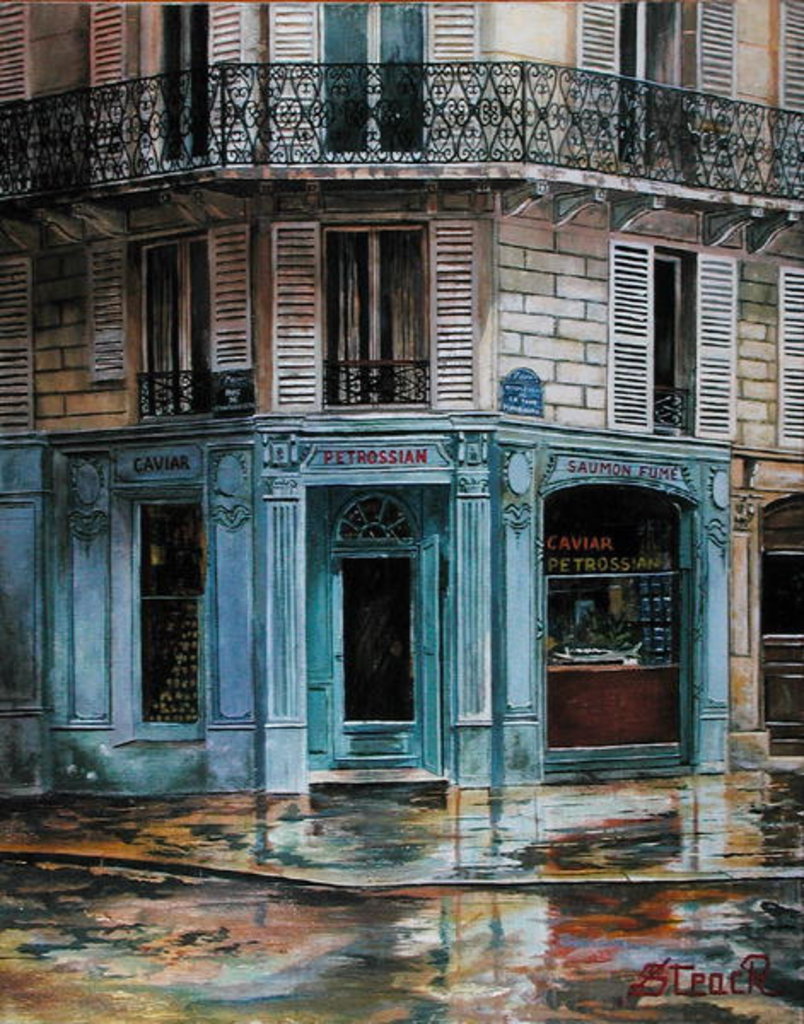 Detail of The Petrossian Caviar shop in Paris by French School