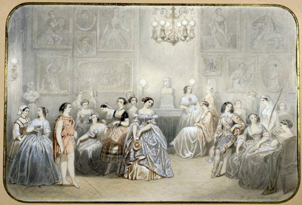 Detail of The actress Mlle Rachel in the foyer of the Comedie Francaise by Henri de Montaut