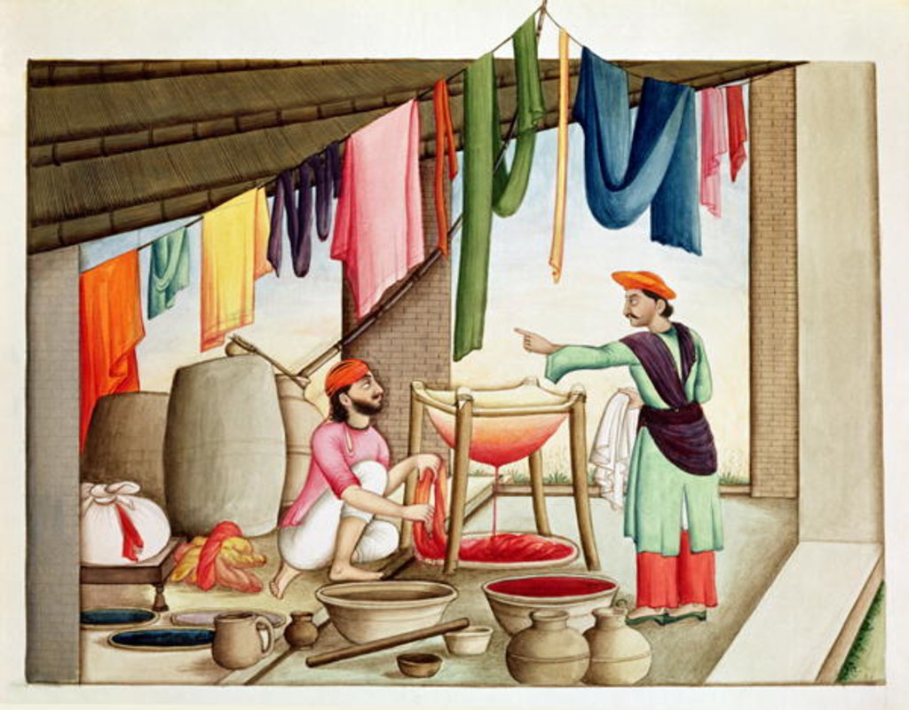 Detail of Dyer in India by Indian School