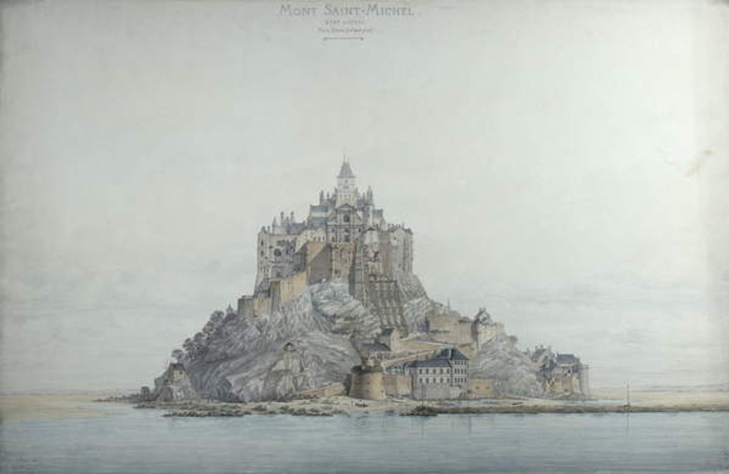 Detail of Mont Saint-Michel, 1873 by Edouard-Jules Corroyer