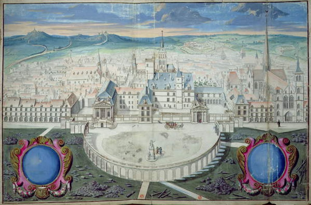 Detail of The Palace of the Dukes of Burgundy in Dijon before restoration by Mansart, 1698 by Jules Hardouin Mansart