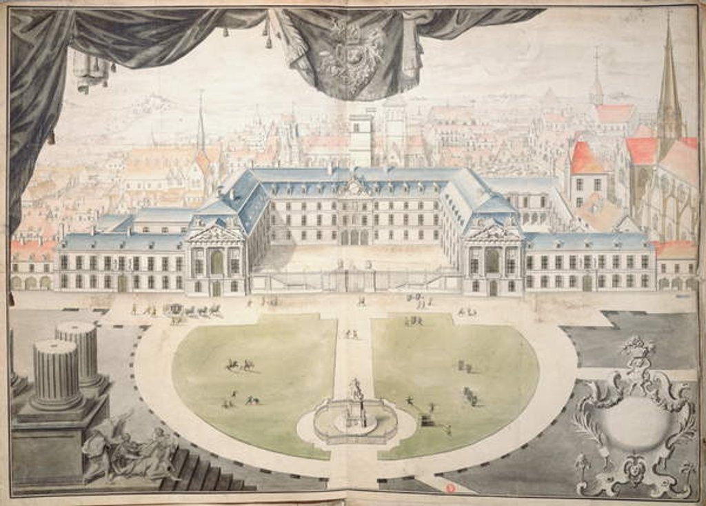 Detail of Project for restoration of the Palace of the Dukes of Burgundy in Dijon, 1698 by Jules Hardouin Mansart