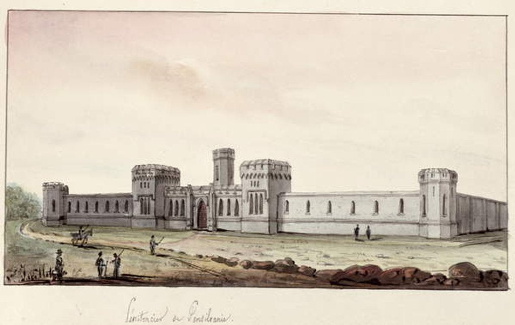 Detail of Penitentiary in Pennsylvania, 1831 by Gustave de Beaumont