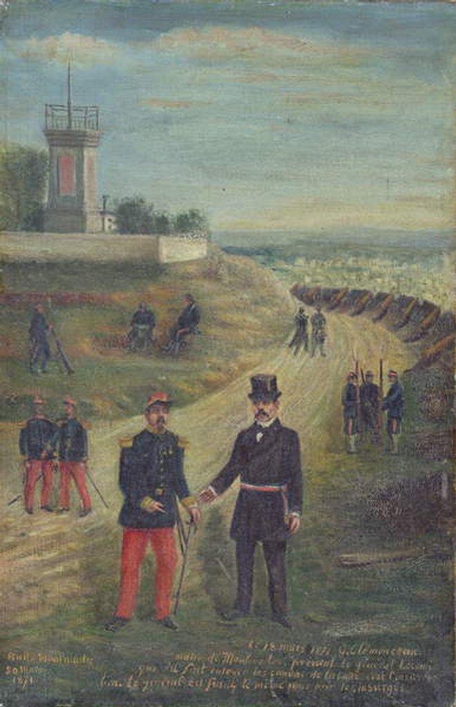 Detail of Georges Clemenceau as Mayor of Montmartre 18th March 1871 by French School