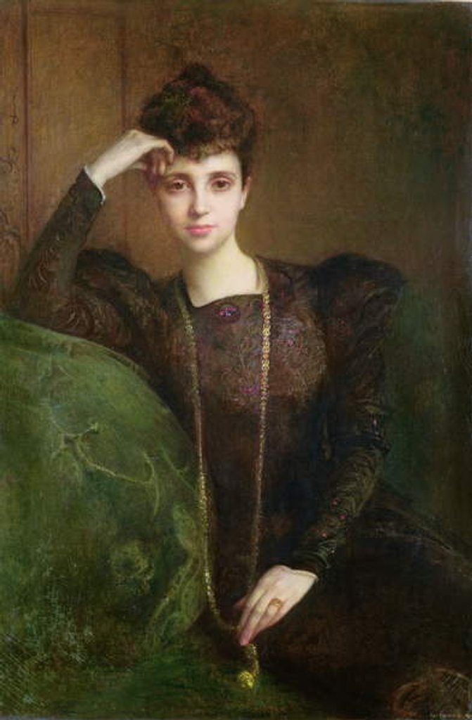 Detail of Portrait of a Young Woman, c.1900 by Pascal Adolphe Jean Dagnan-Bouveret