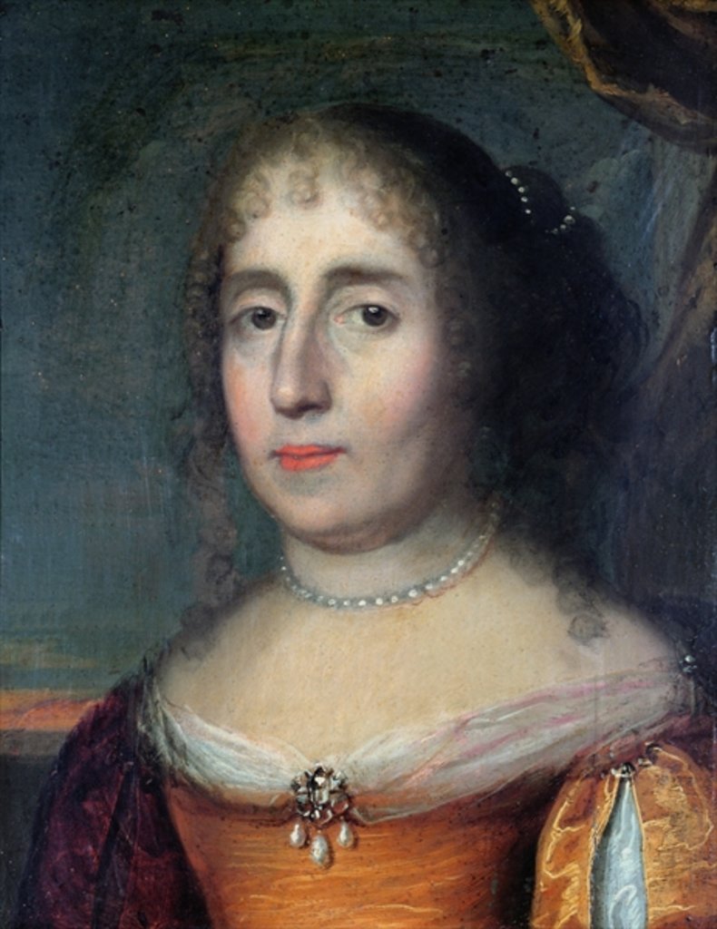 Detail of Portrait of Madame de Scudery by French School