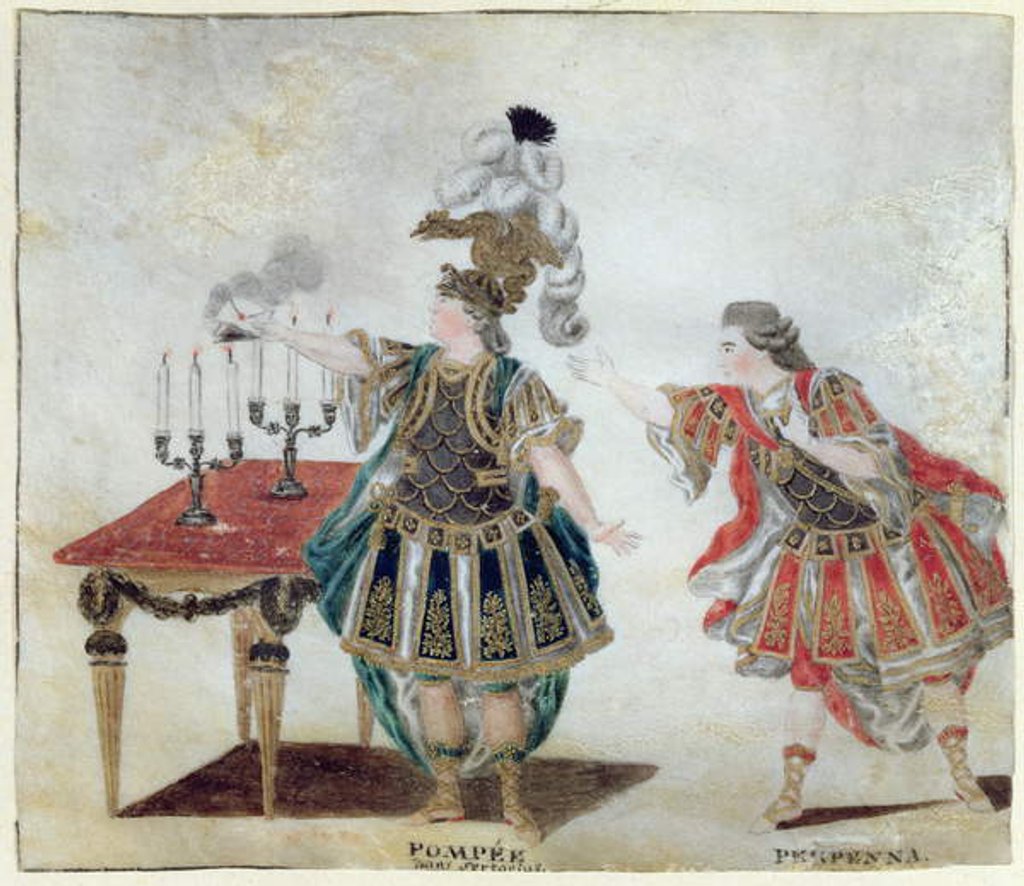 Detail of Pompey and Perpenna in the tragedy 'Sertorius' by Corneille, c.1780 by Wirscher Wirscher