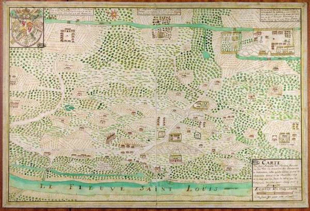 Detail of Map of Fort Rosalie des Natchez, Louisiana by French School