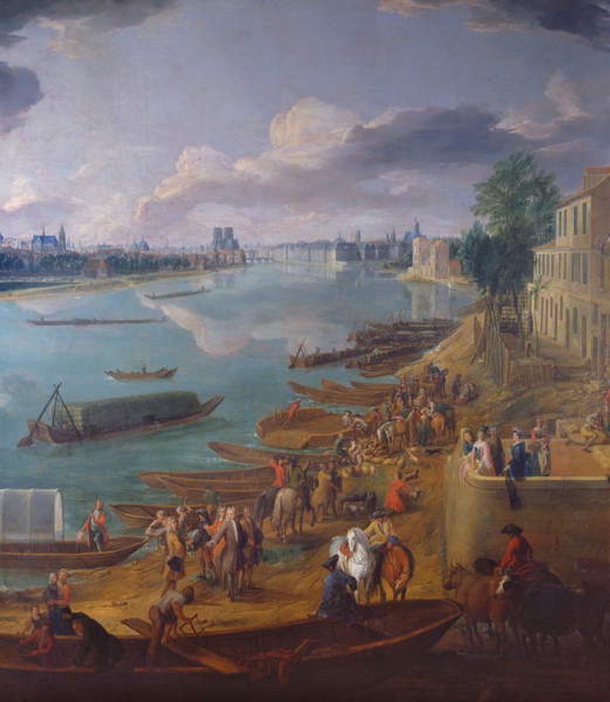 Detail of View of Paris from the Quai de la Rapee by Pierre-Denis Martin