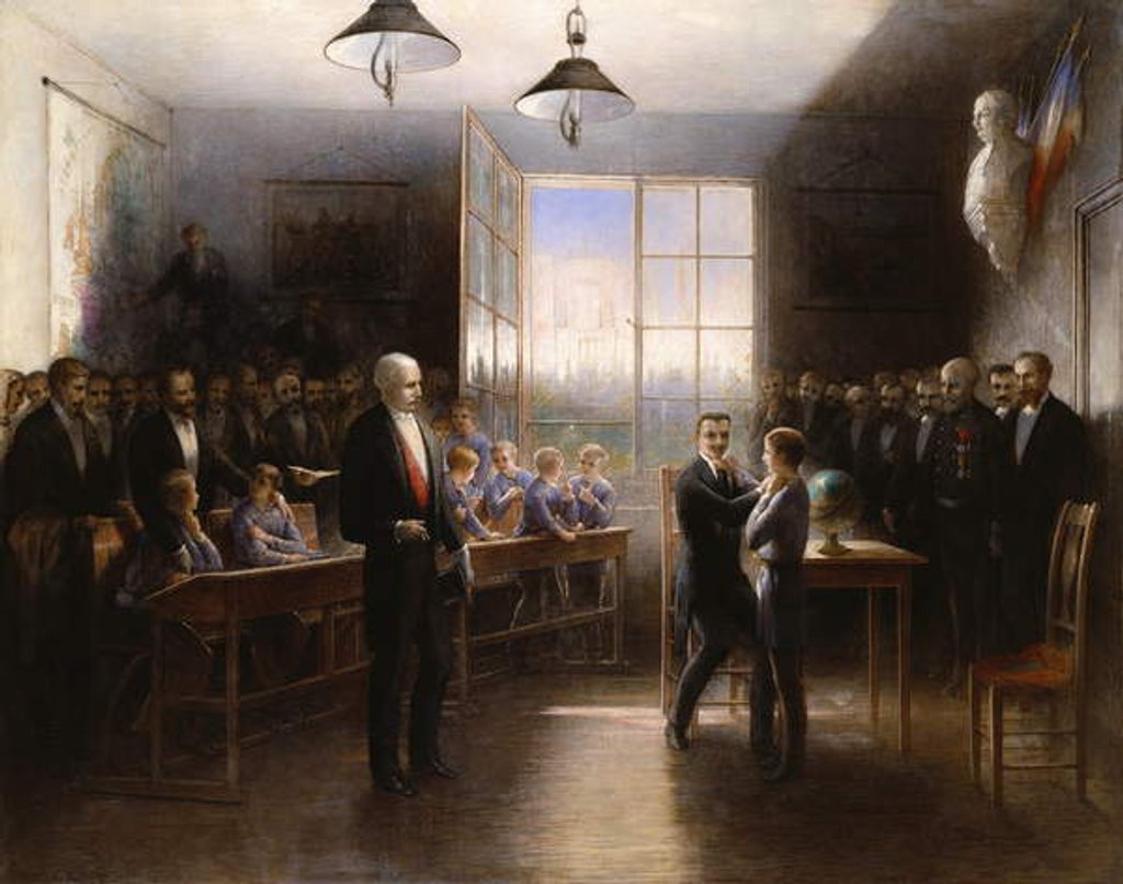 Detail of Visit of President Felix Faure to the Institution Nationale des Sourds-Muets, 1887 by Hendrieus Jacobus Burgers