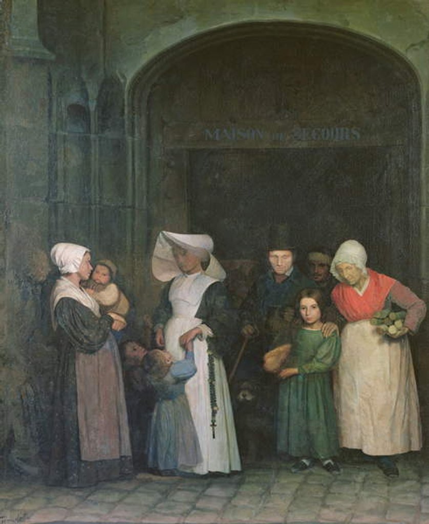 Detail of The House of Refuge, c.1840 by Alphonse Louis Pierre Trimolet