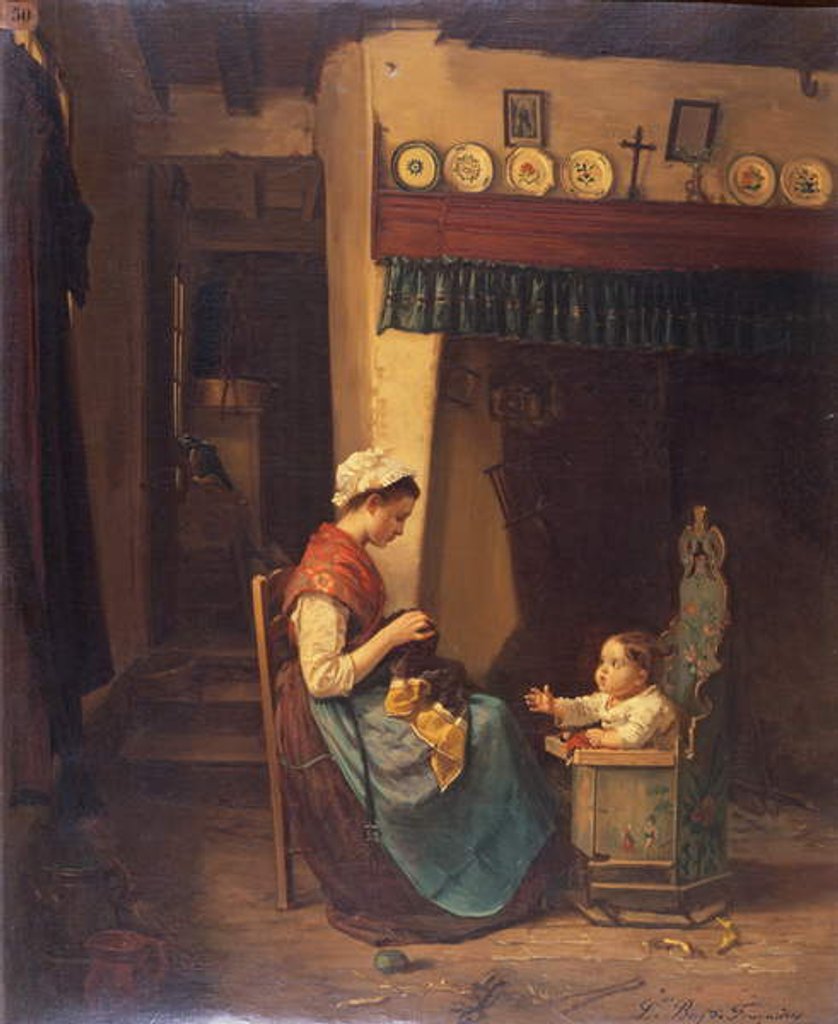 Detail of Mother and Child by Louise Becq de Fouquieres